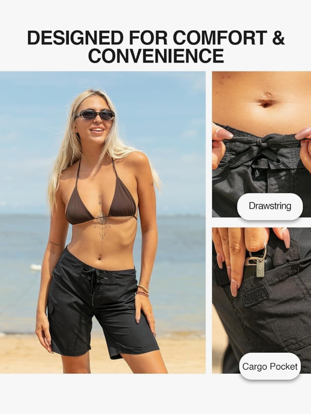 Kanu Surf Marina black Swim Shorts